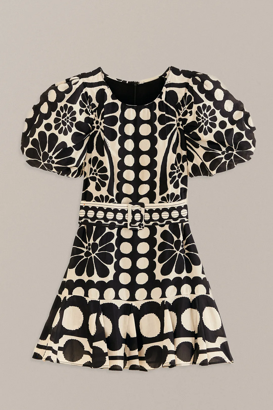 Black Palermo Puff Sleeve Mini Dress