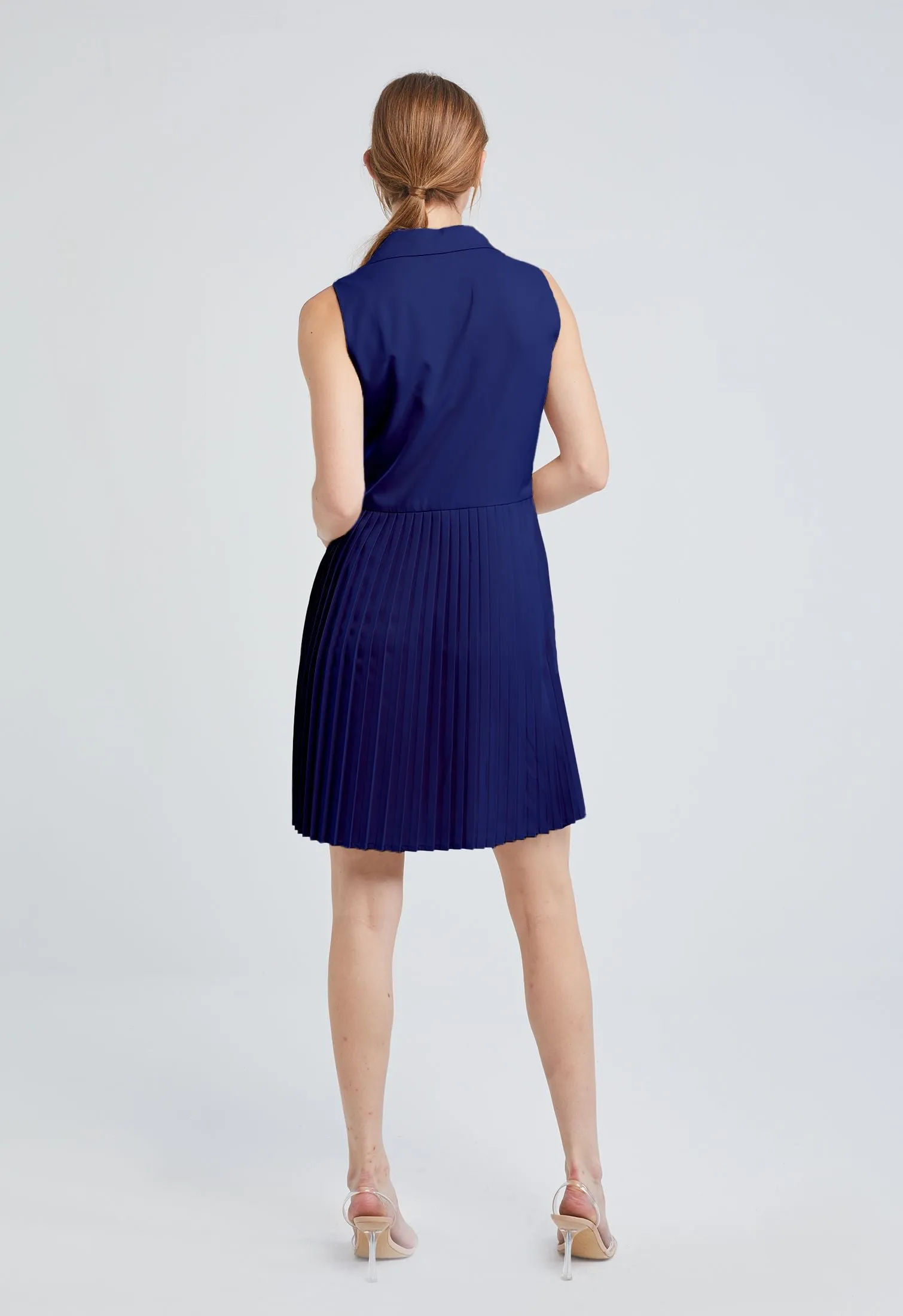 Vest Trench Pleated Dress